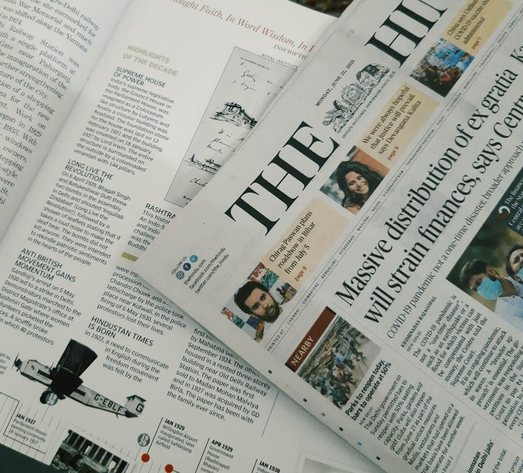 A news paper with the word news on it