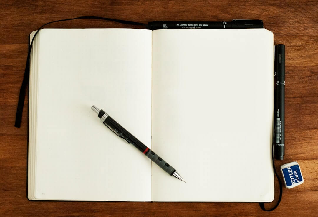 unwritten notebook pages
