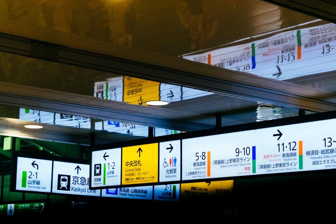 white and blue metal box