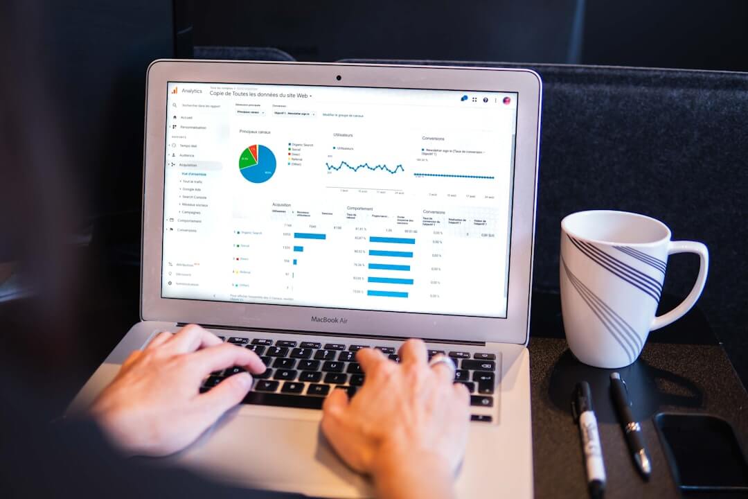 person using black laptop computer