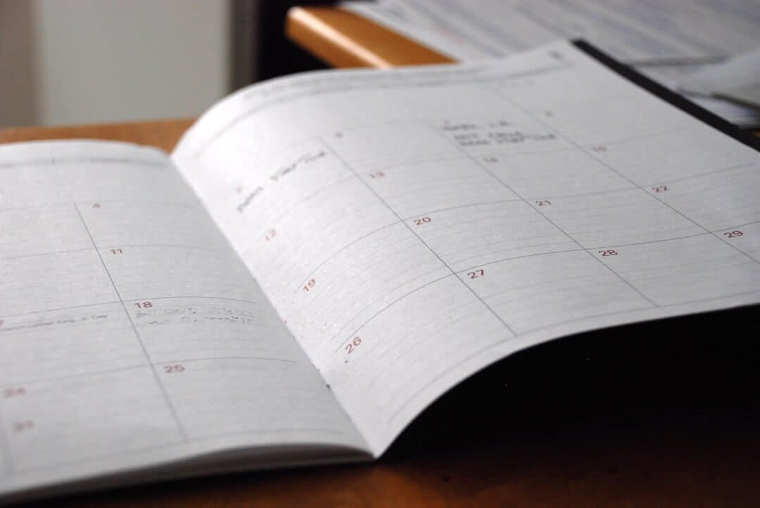 white calendar